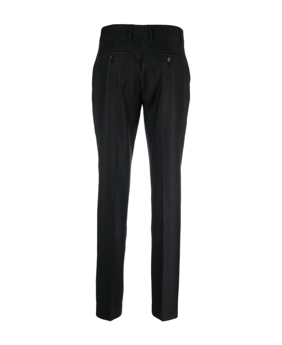 Ami Alexandre Mattiussi Ami Paris Concealed Front Fastened Tapered Trousers In Black