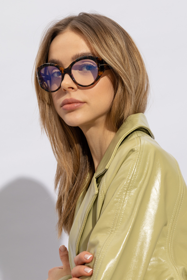 Tom Ford Round Frame Flat Mirror In Multicolor