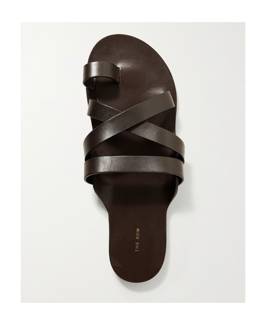 The Row Hollow-out Details Flip-flops In Black