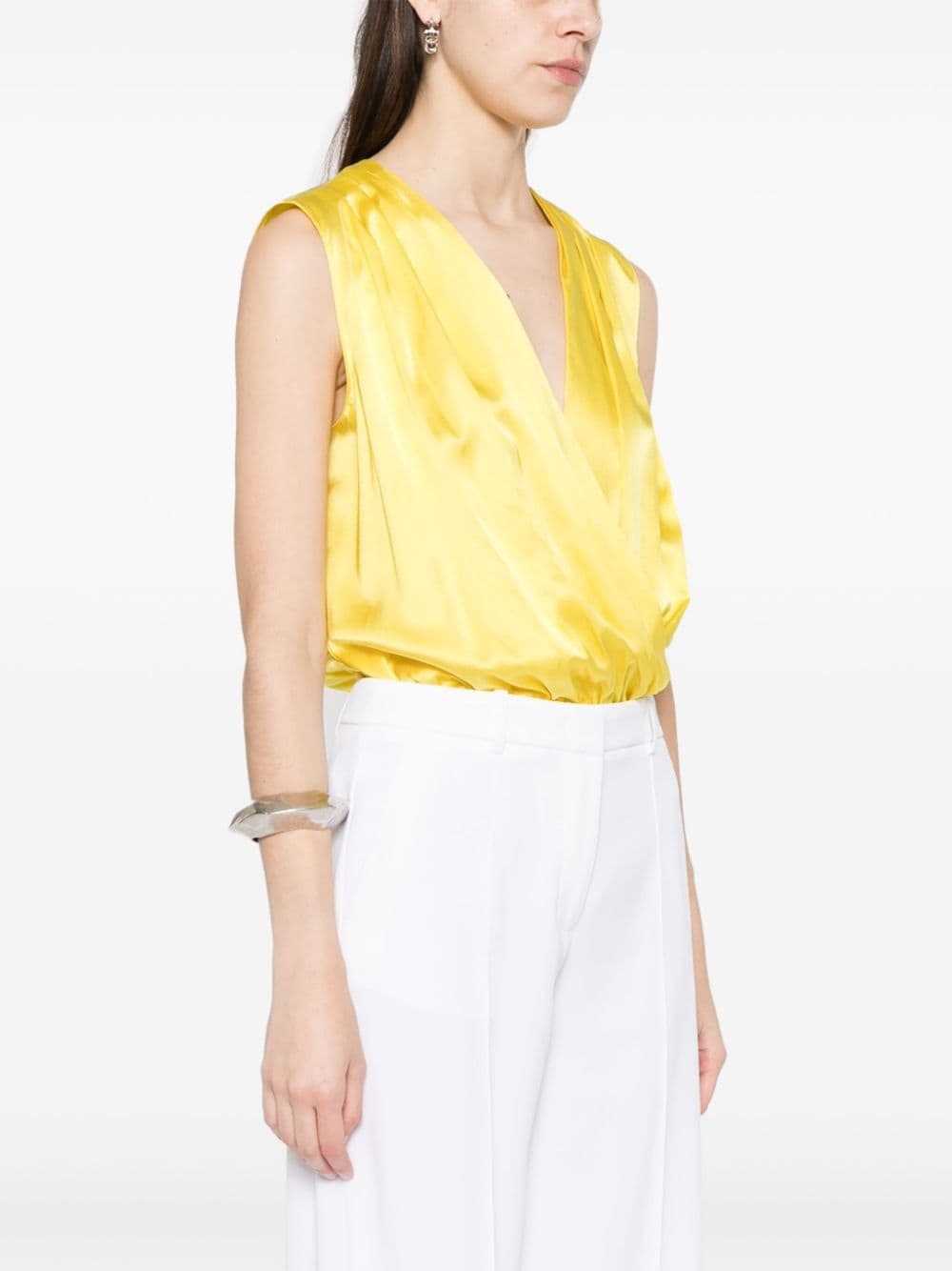 Pinko Sleeveless Jumpsuit In Yellow
