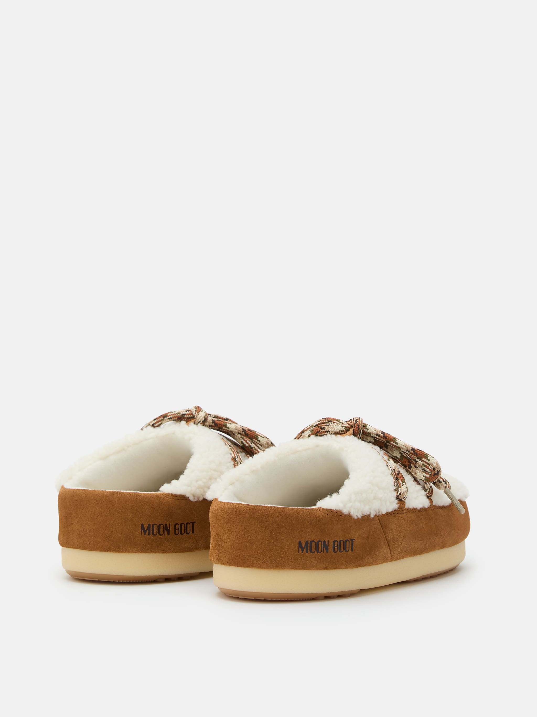 Moon Boot Logo Slippers In Animal Print