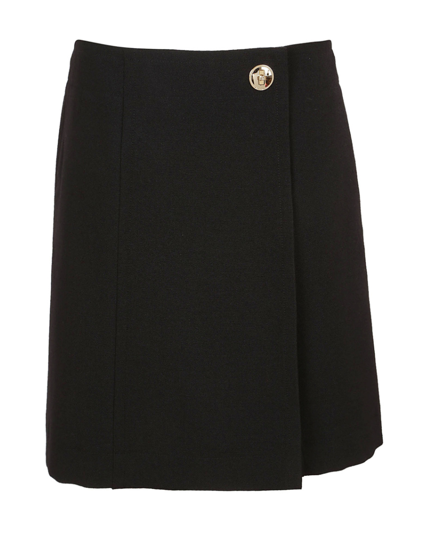 Givenchy Mini Wrap Skirt In Black