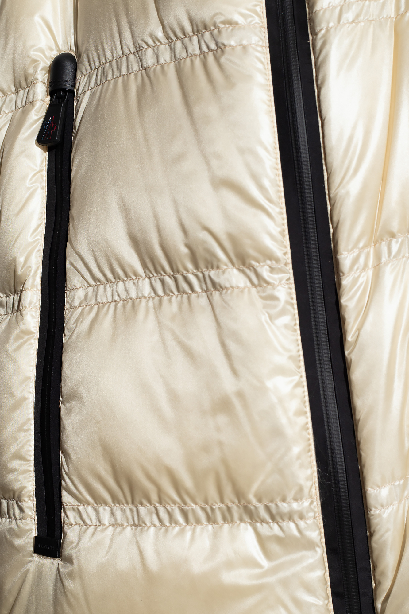 Moncler Grenoble Rochelairs Down Long Parka In Nude