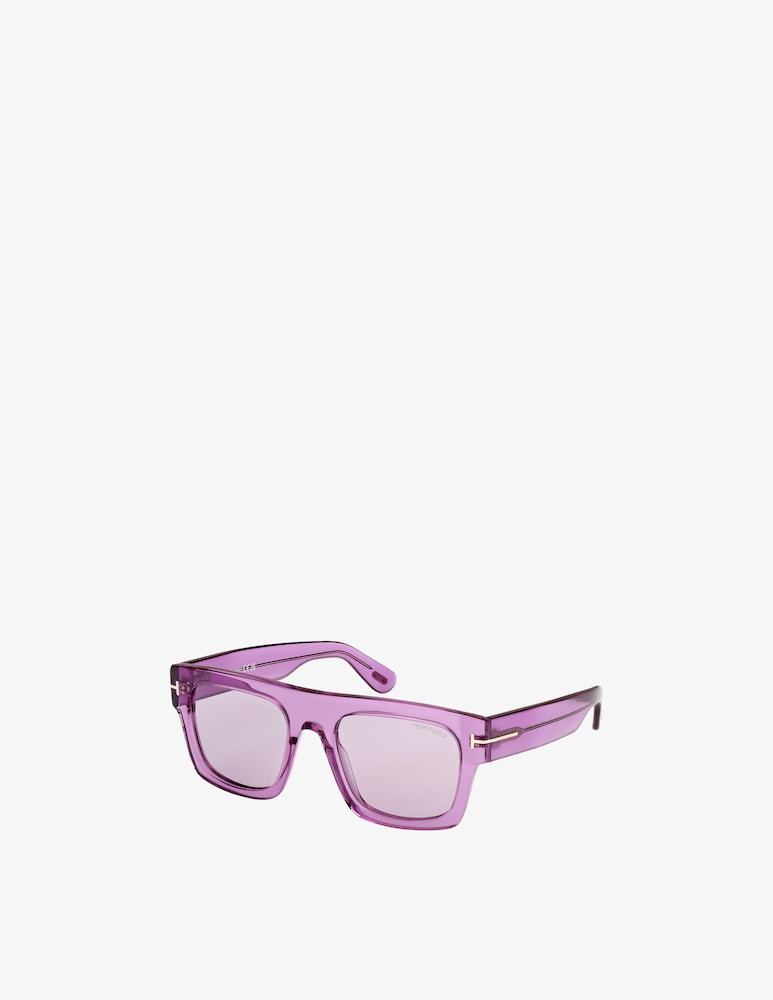 Tom Ford Logo Sunglasses In Purple