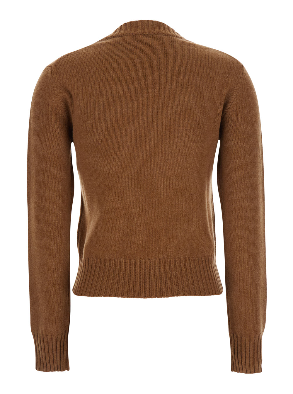 Ami Alexandre Mattiussi Long-sleeved Sweater In Brown