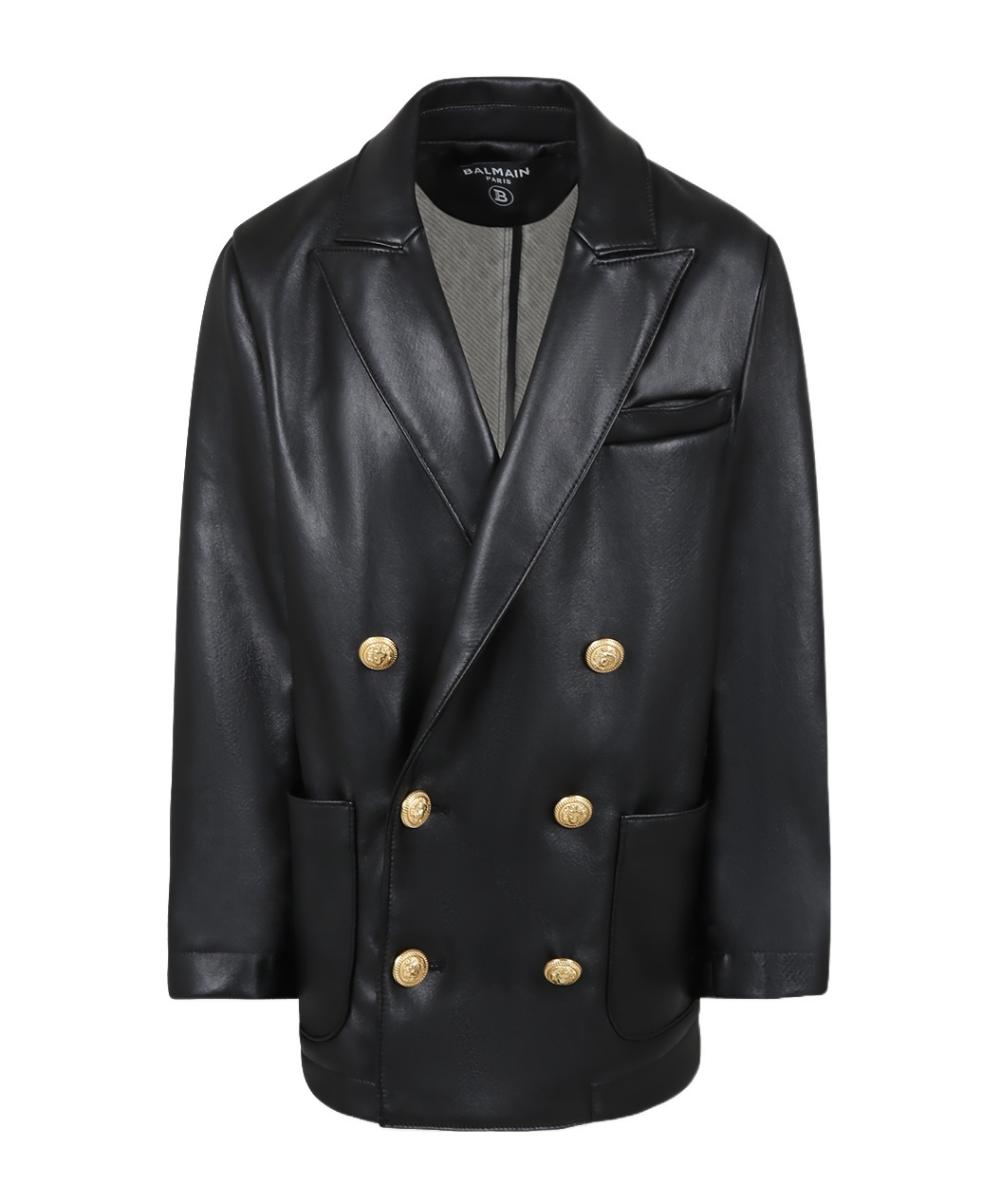 Balmain Double-breasted Jacket In Black