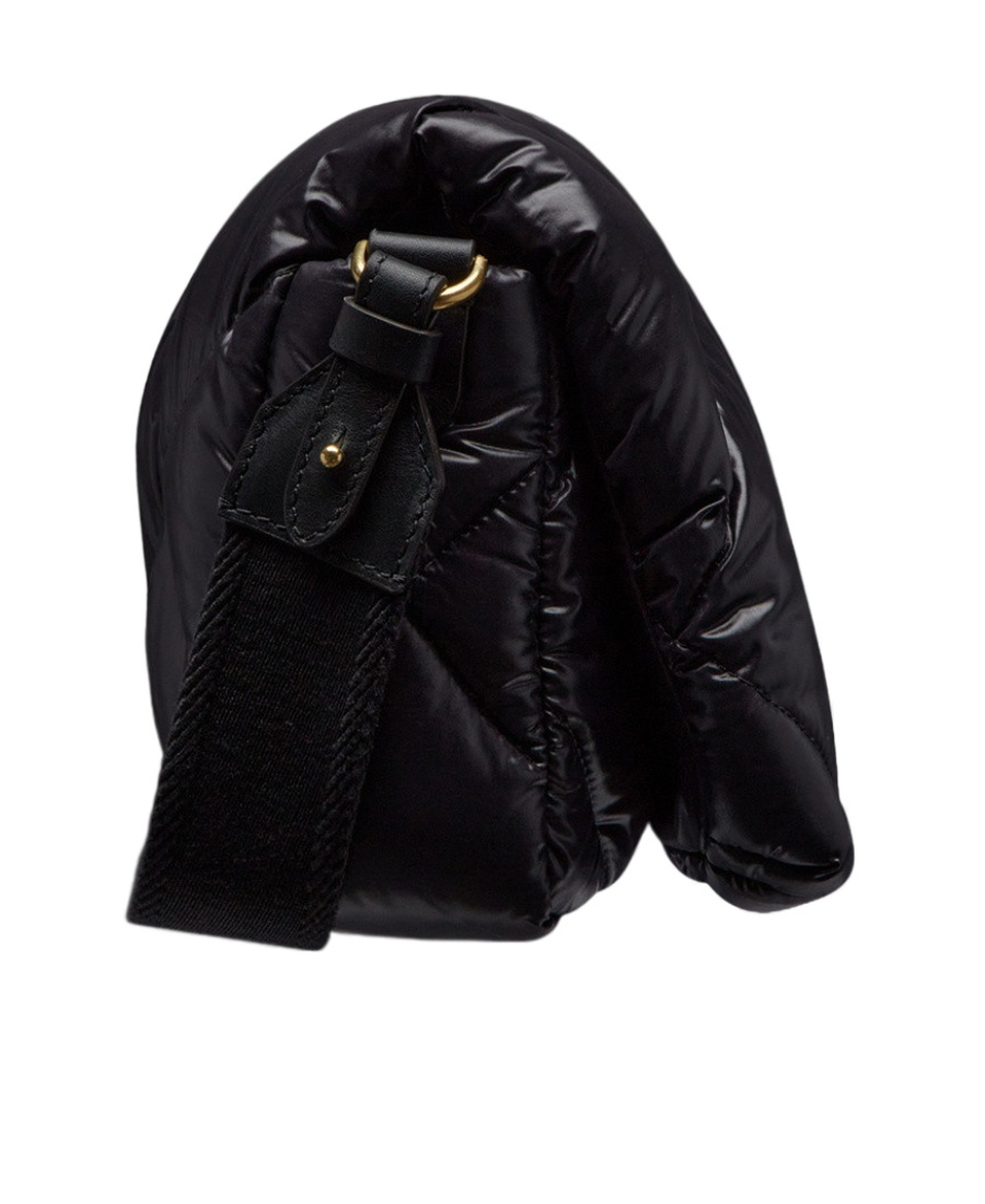 Moncler Puf Logo-engraved Crossbody Bag In Black