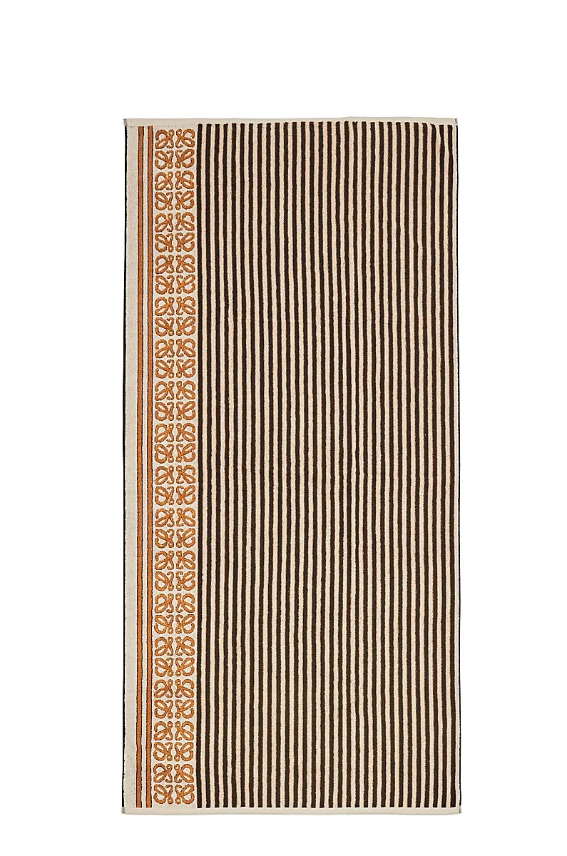 Loewe Logo Striped Towel In Multicolor