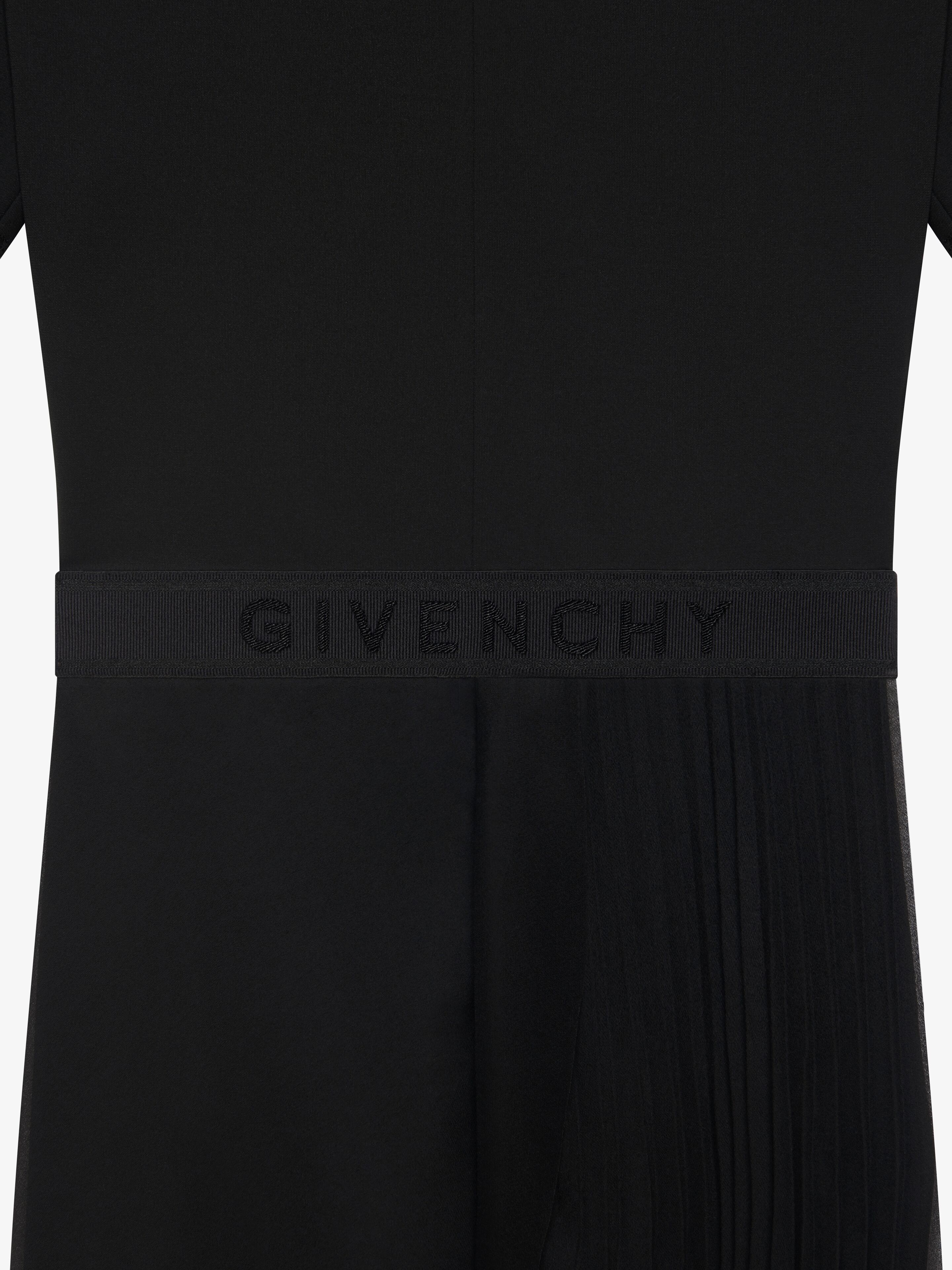 Givenchy Asymmetric Pleated Midi Dress In Black