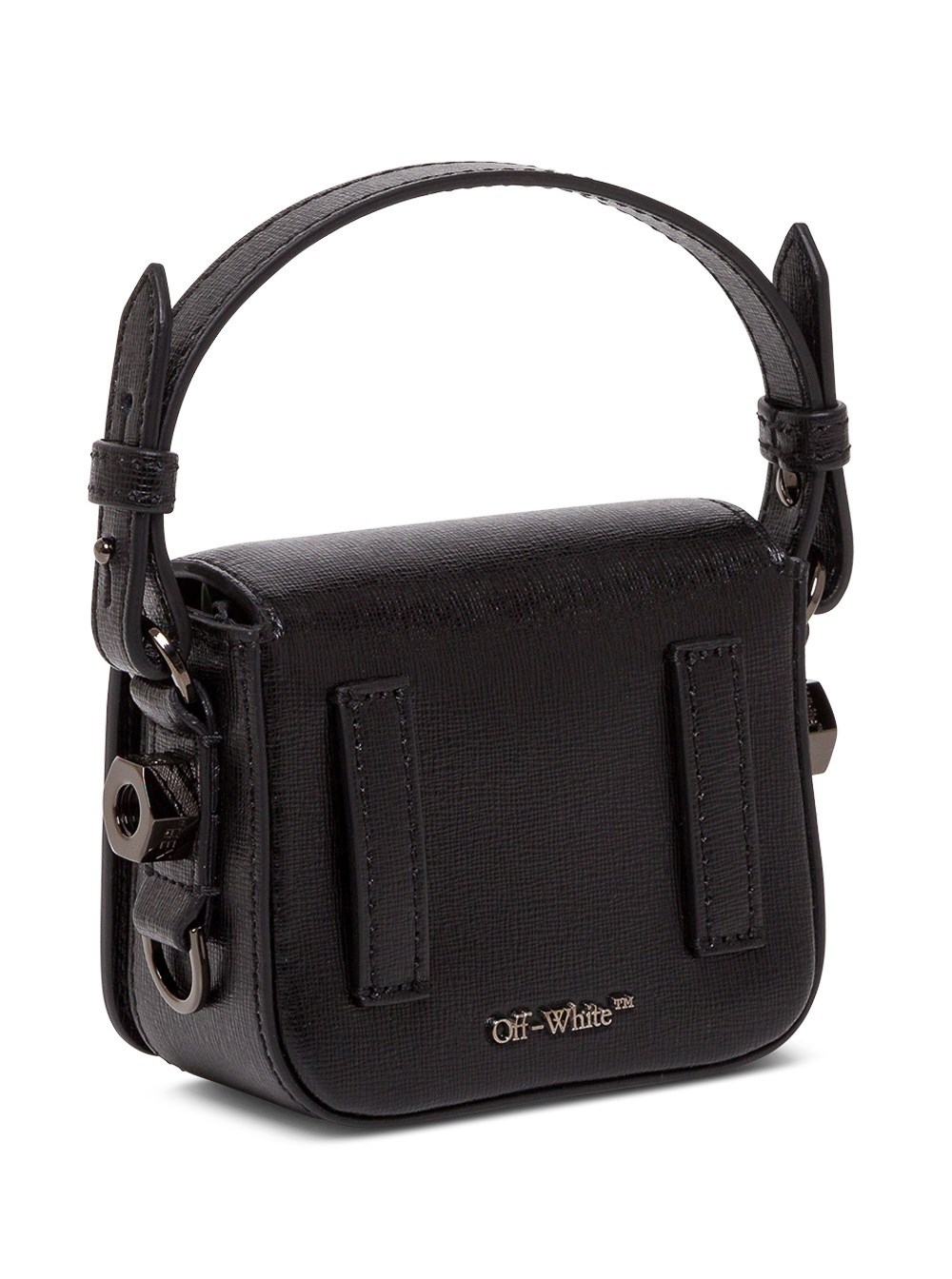 Off-white Diagonal Baby Flap Bag In Black