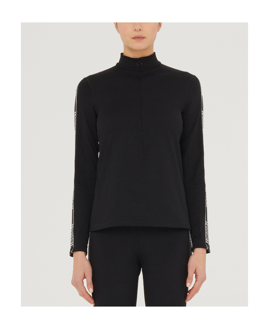 WOLFORD LOGO-TAPE HALF-ZIP PULLOVER
