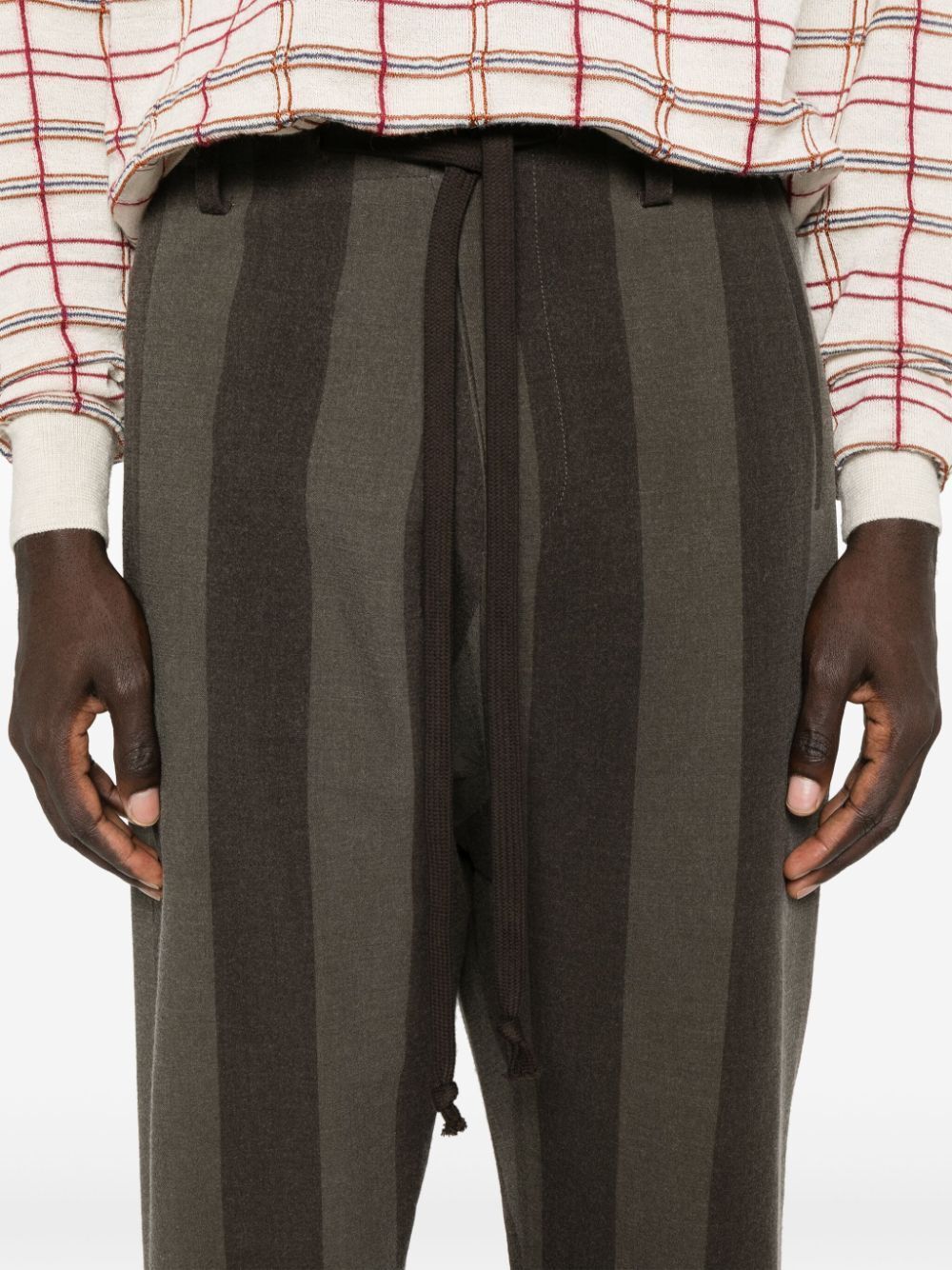 Uma Wang Belt-loop Casual Pants In Black