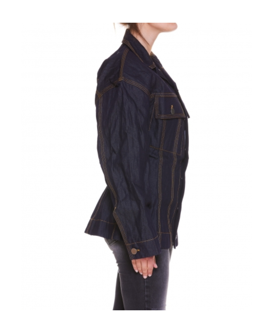 Bottega Veneta Long Sleeve Denim Jacket In Blue