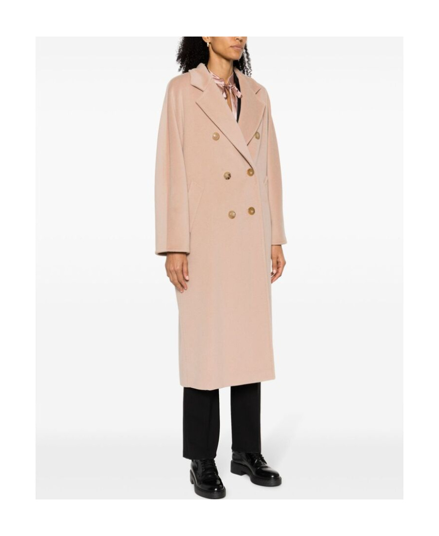 Max Mara Double-breasted Coat In Nude