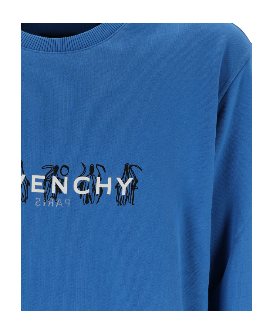 Givenchy Logo-print Sweatshirt In Blue
