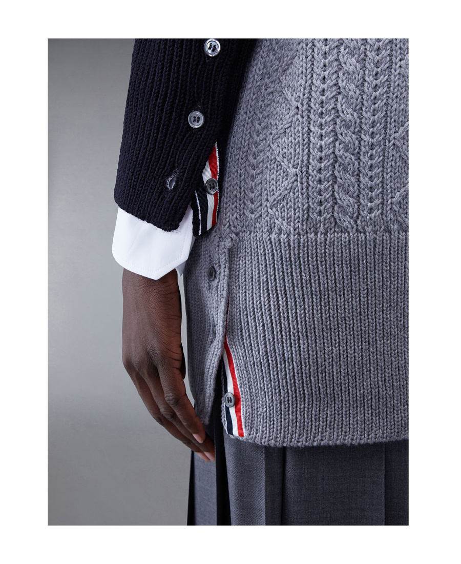 Thom Browne Signature 4-bar Stripe Cardigan In Multicolor