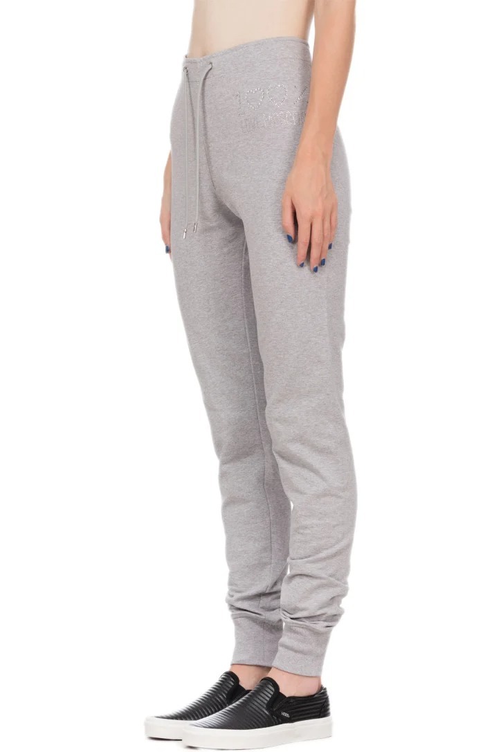 Moschino Logo Details Sweatpants In Gray