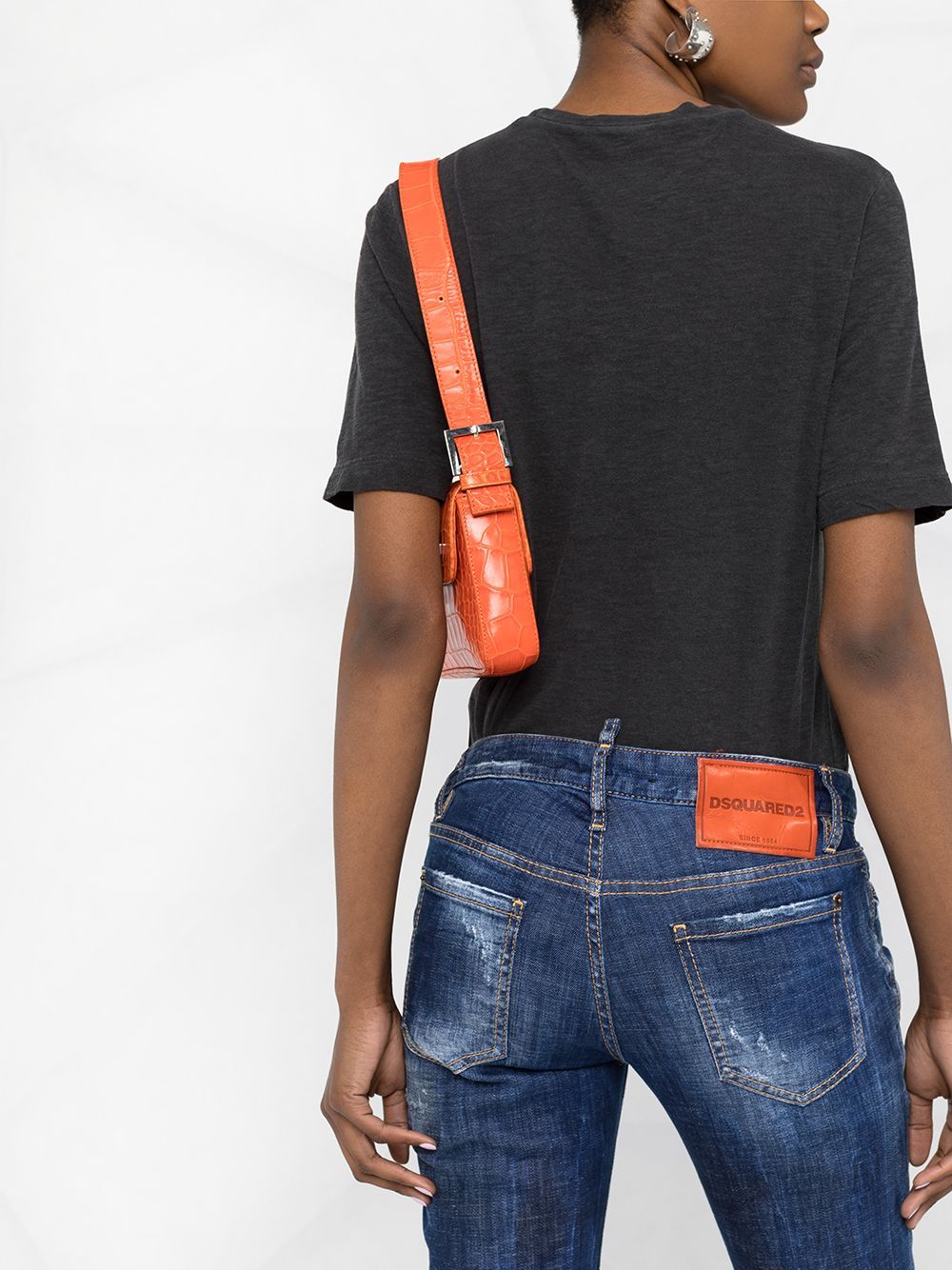 Dsquared2 Distressed-effect Cropped Skinny Jeans In Blue