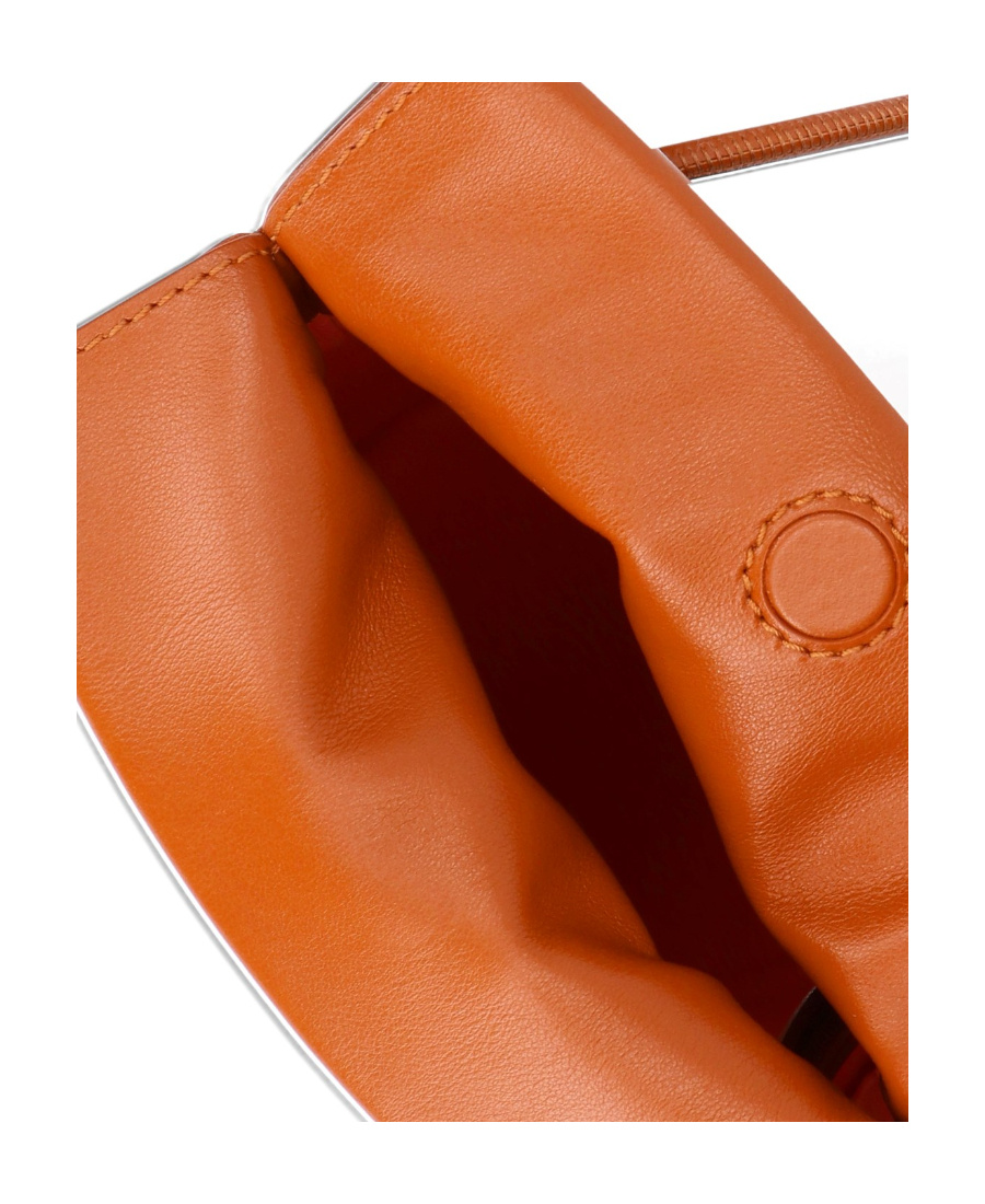 Chloé Embroidered-logo Leather Mini Bag In Brown