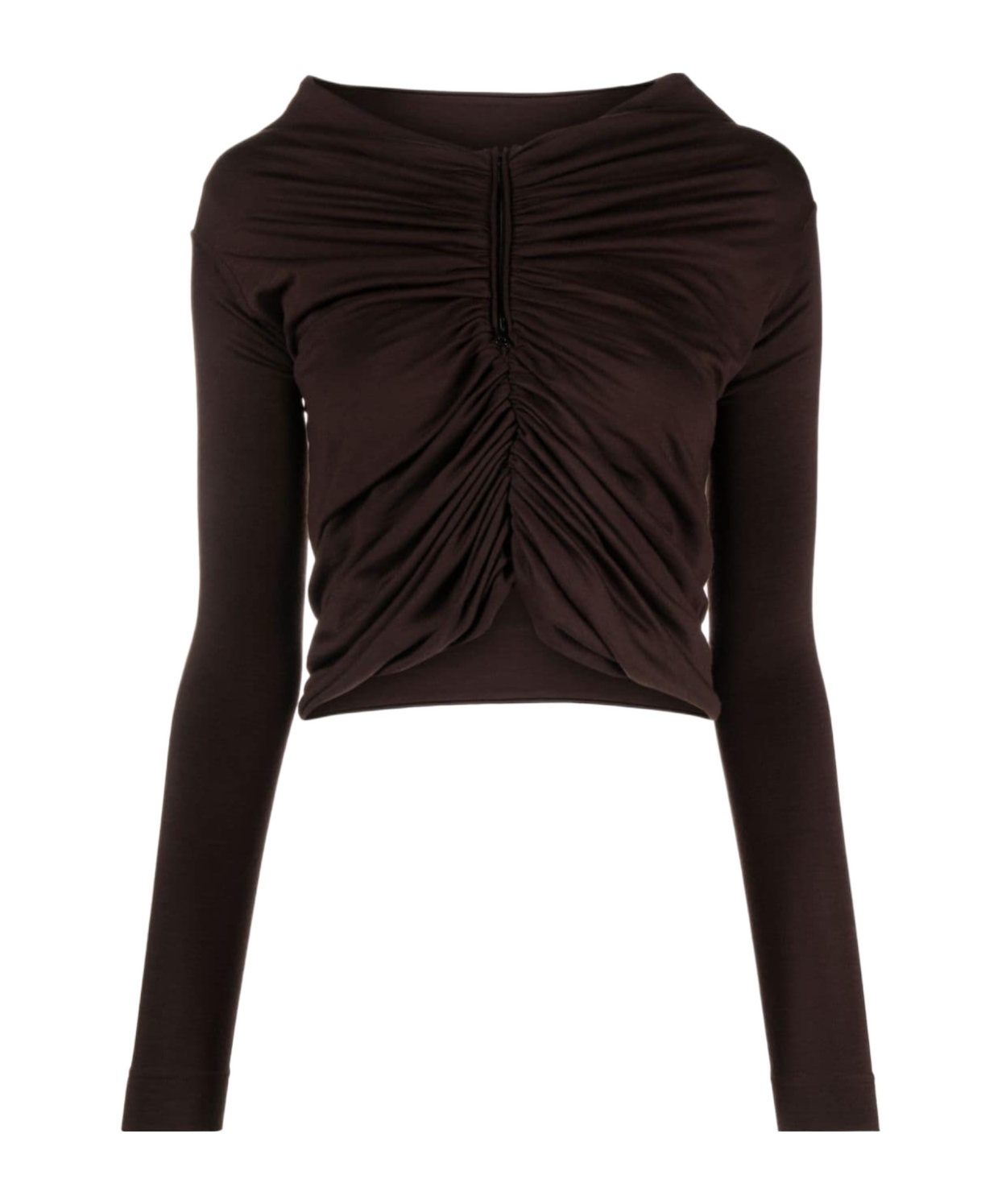 Dolce & Gabbana Gathered-detail Virgin-wool Jersey In Black