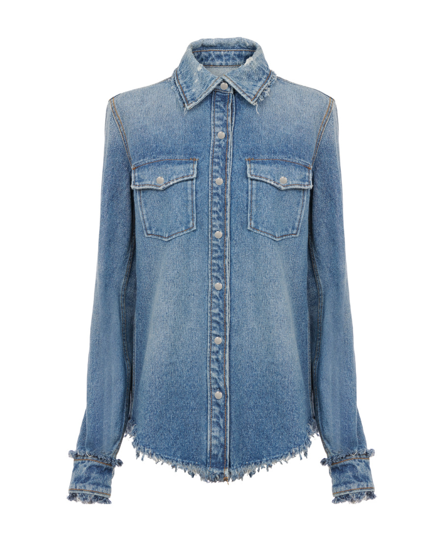 Chloé Buttoned Denim Shirt In Blue