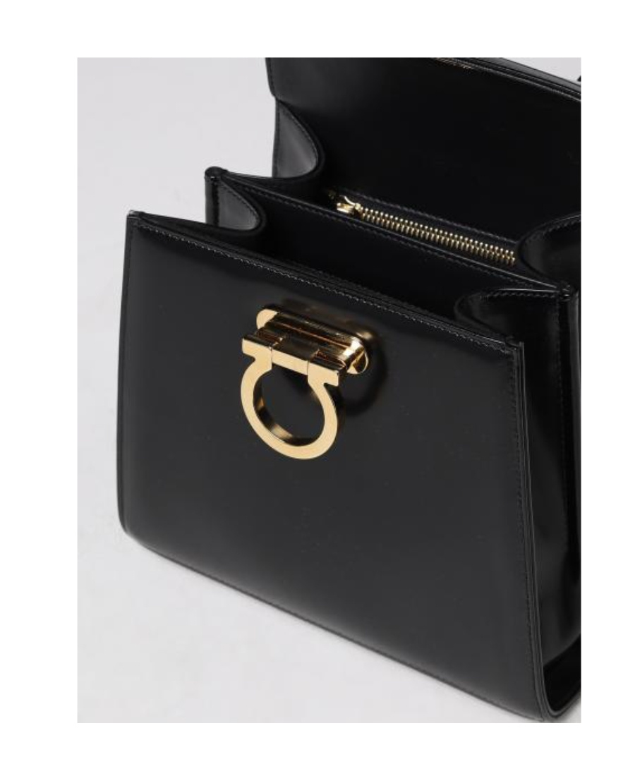 FERRAGAMO LOGO BUCKLE SHOULDER BAG