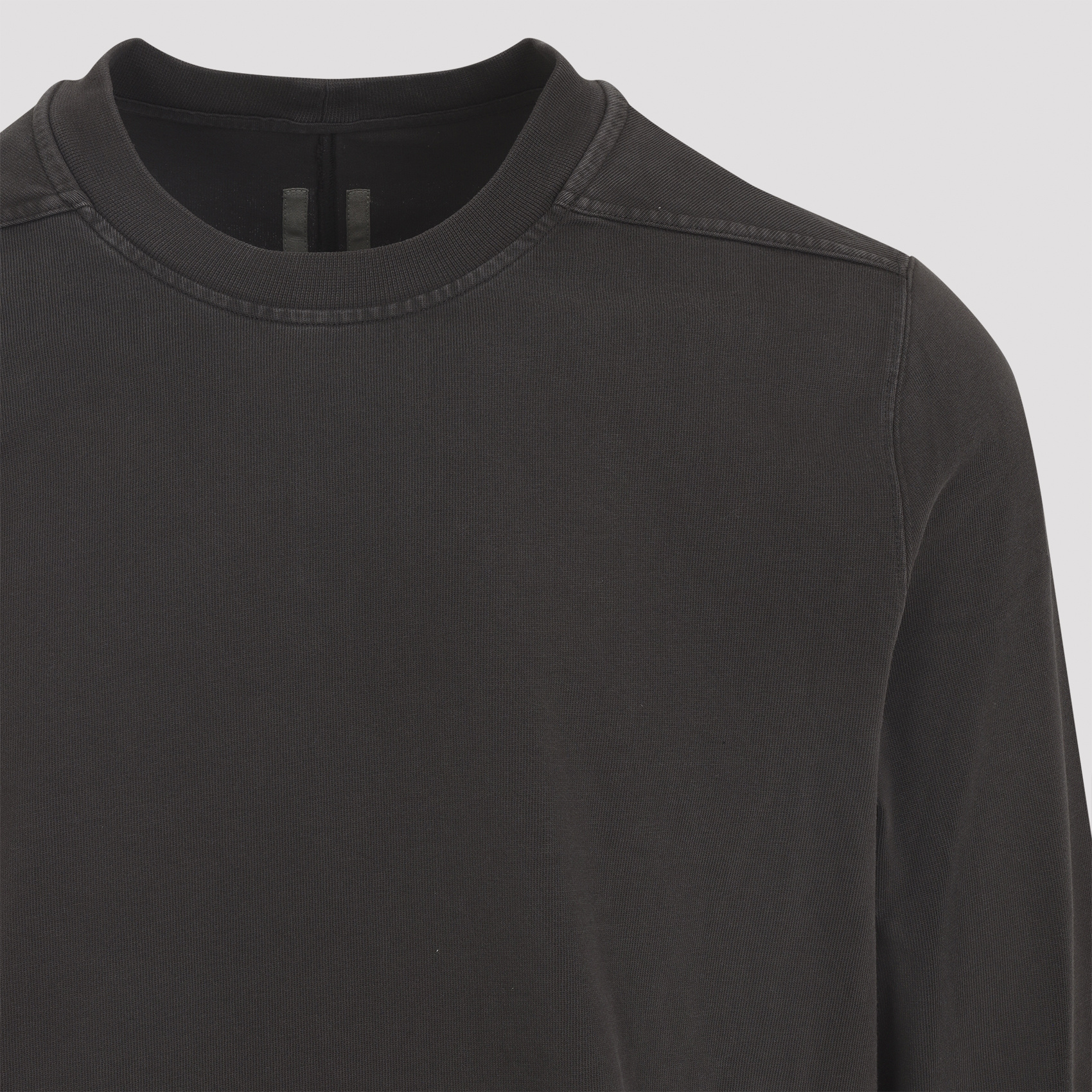 Rick Owens Drkshdw Long Sleeve Crew Neck Sweatshirt With Side Tie In Nude