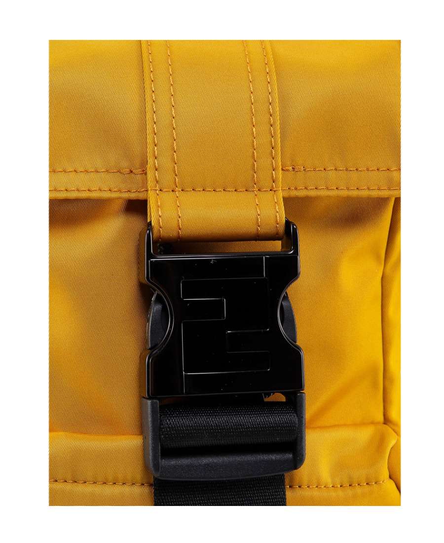 Fendi Logo-buckle Messenger Bag In Yellow