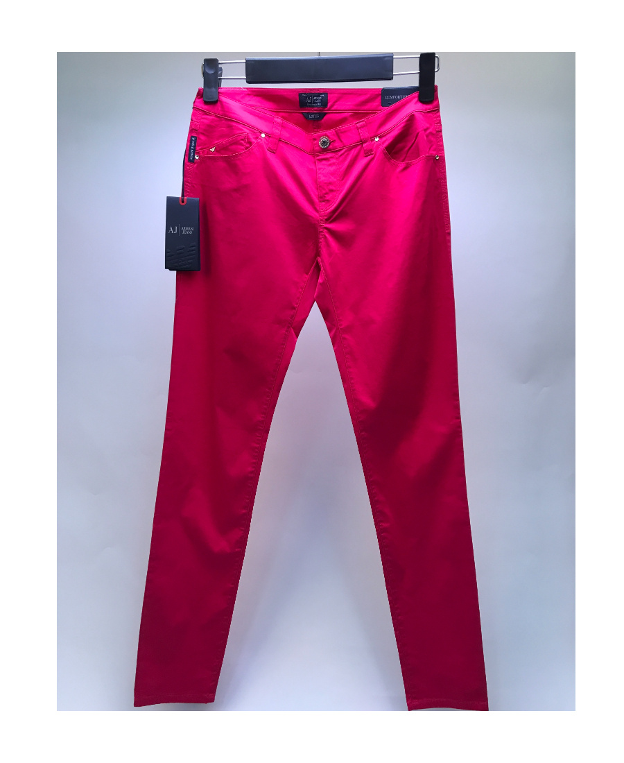 Shop Armani Jeans Logo Details Jeans In Red
