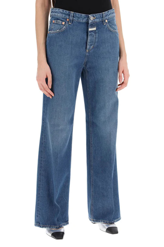 Shop Closed Gillan Low-rise Flared Jeans In Blue