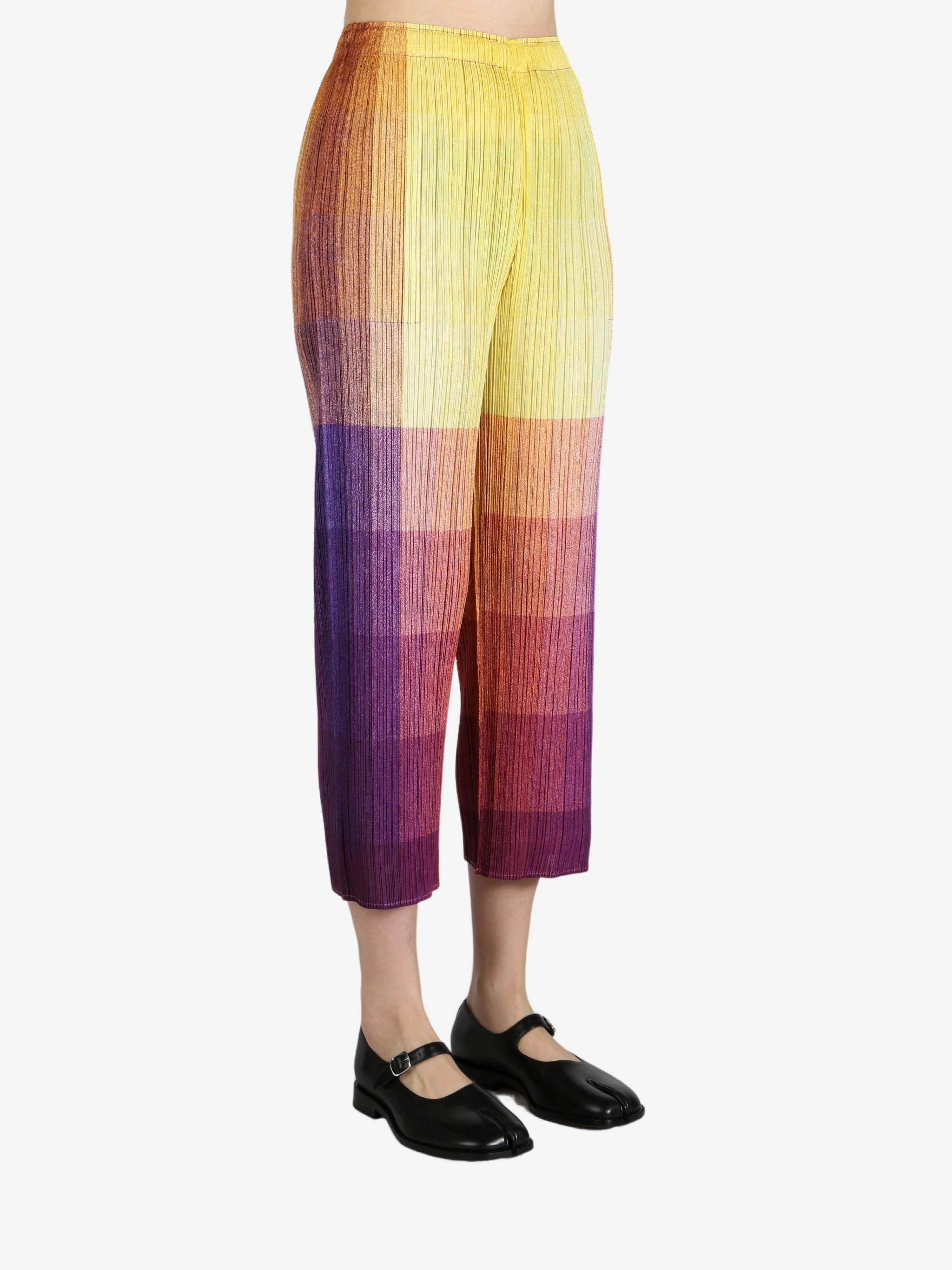 Issey Miyake Multicolor Photon Trousers In Yellow