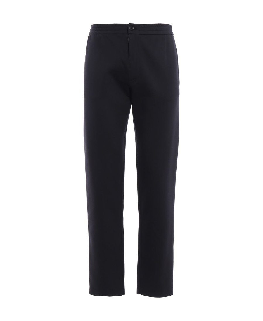 Giorgio Armani Regular Tapered Trousers In Black