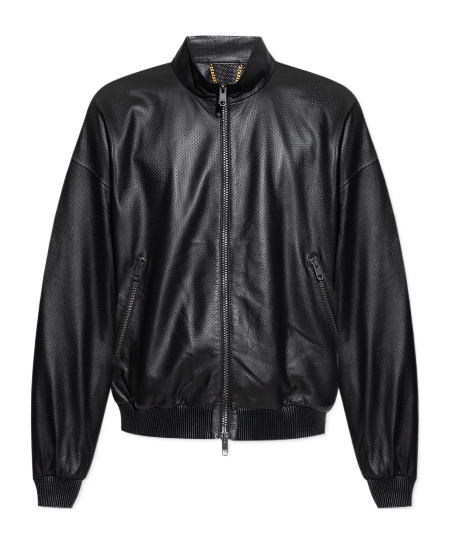 Bally Black Adrien Brody Edition Lightweight Leather Jacket