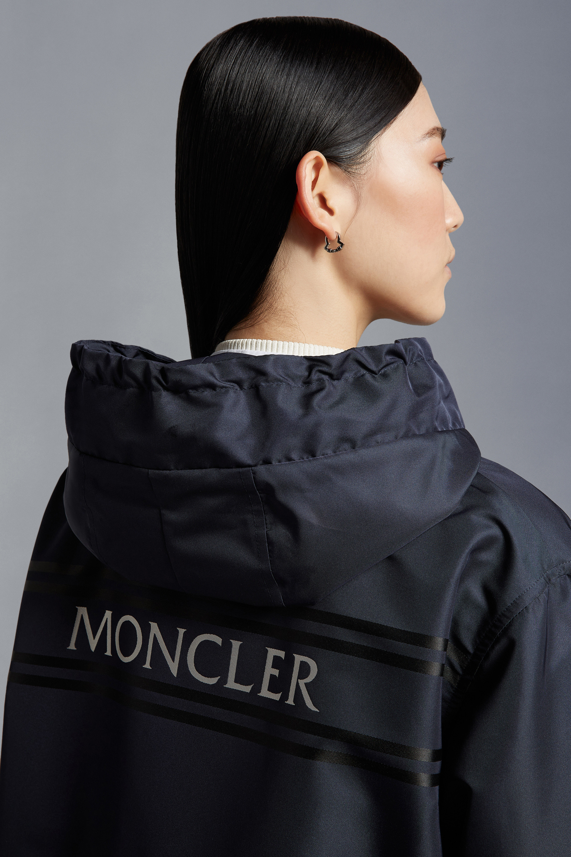 Shop Moncler Sarran Parka Coat In Blue
