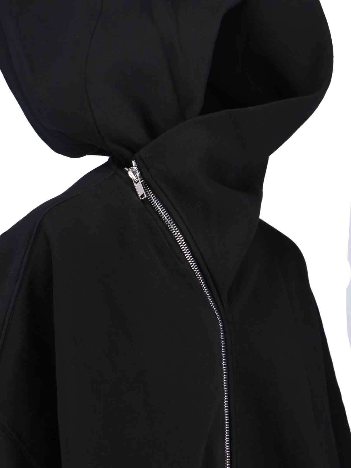 Rick Owens Drkshdw Zip-up Hoodie In Black