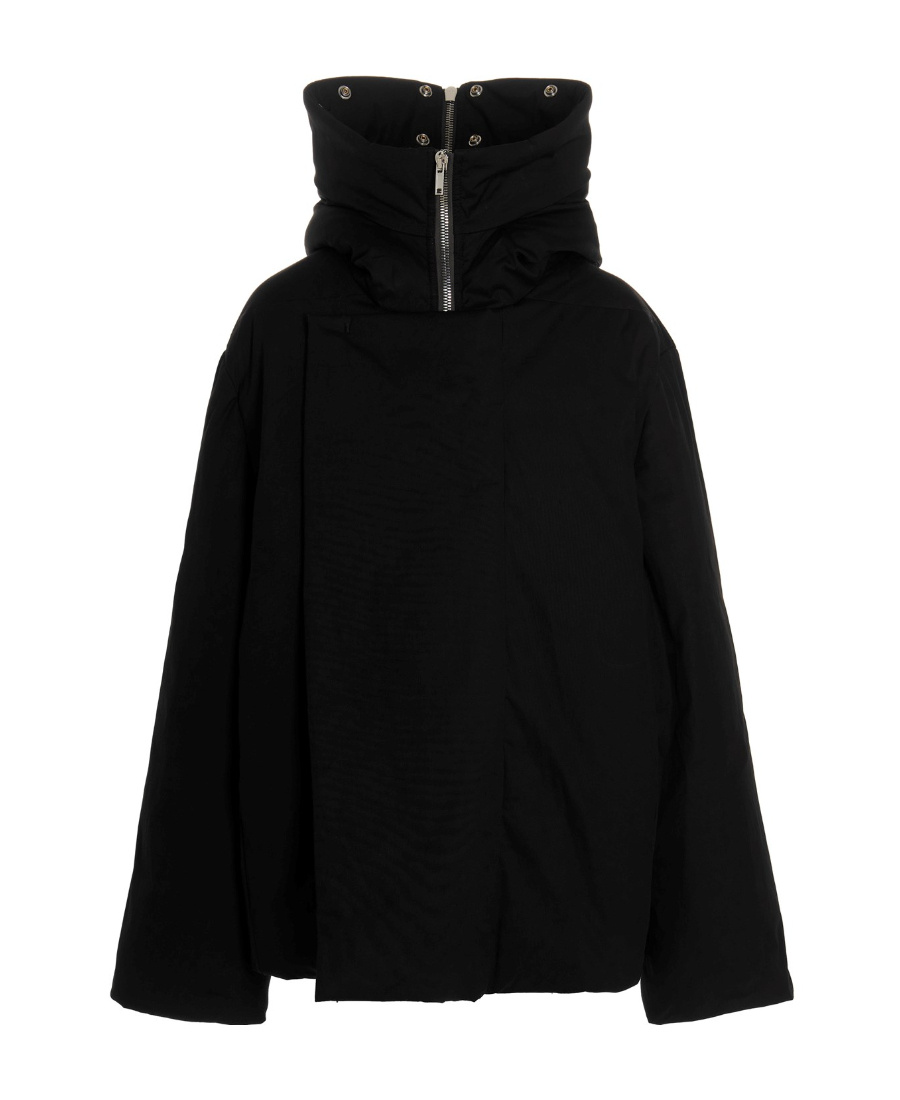 Rick Owens Hooded Down Jacket In Black