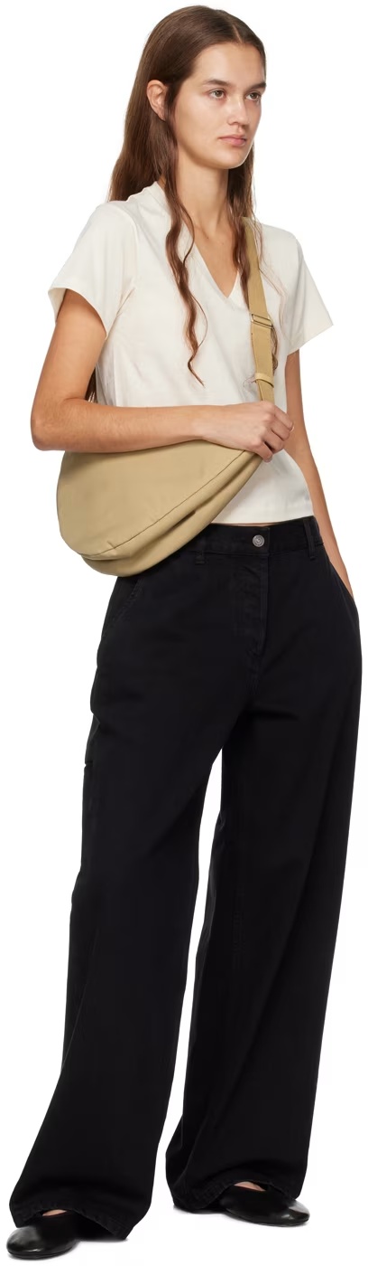 The Row Slouchy Banana Zipper Cross-body Bag In Green