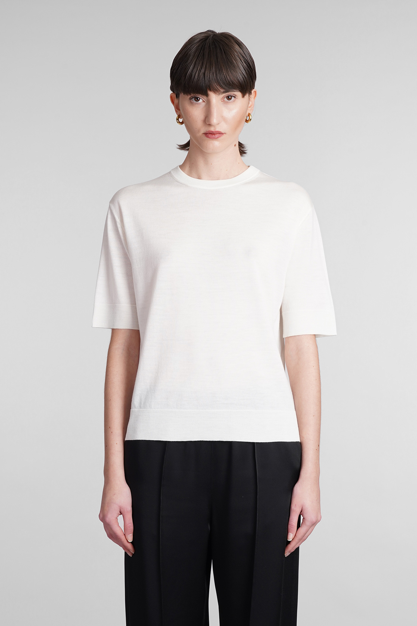 Jil Sander Drop-shoulder Short-sleeved T-shirt In White