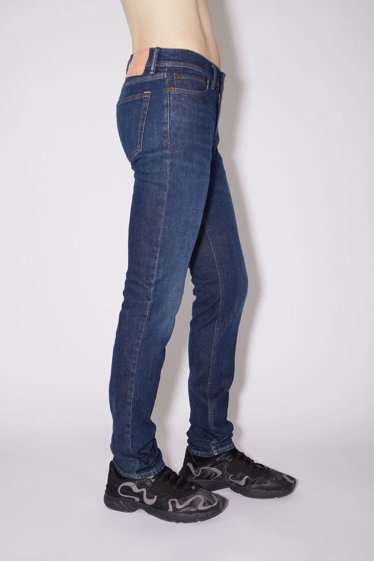 Acne Studios Logo Jeans In Blue