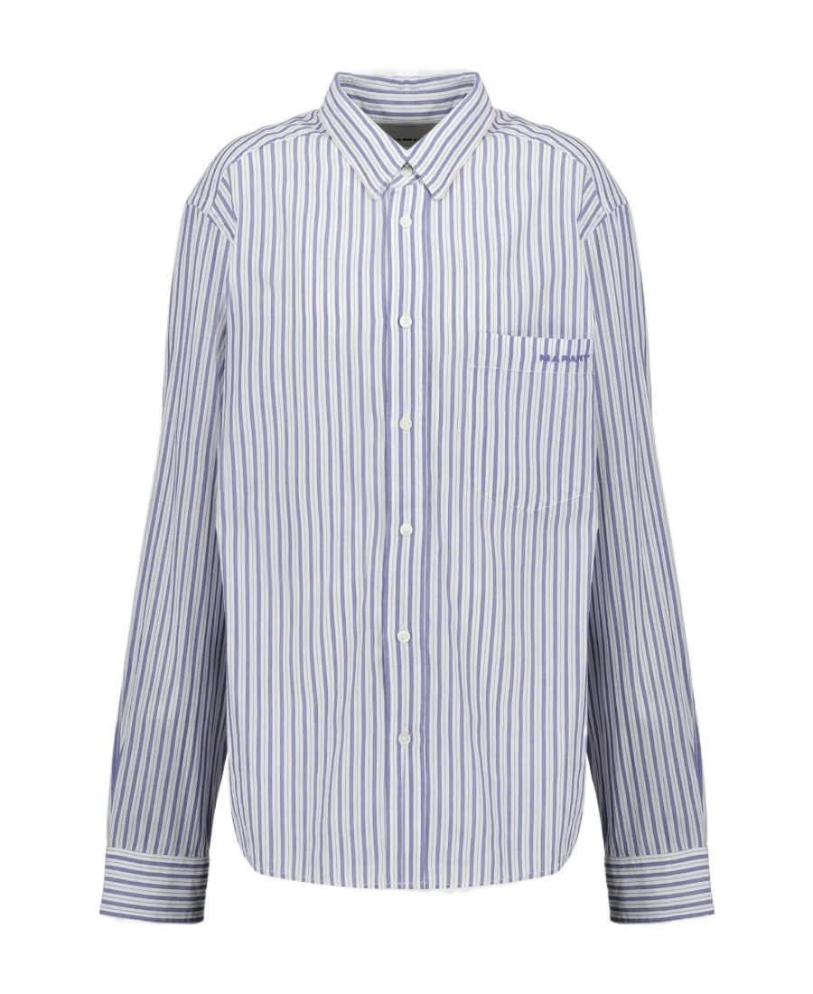 Isabel Marant Jasolo Striped Cotton Shirt In White