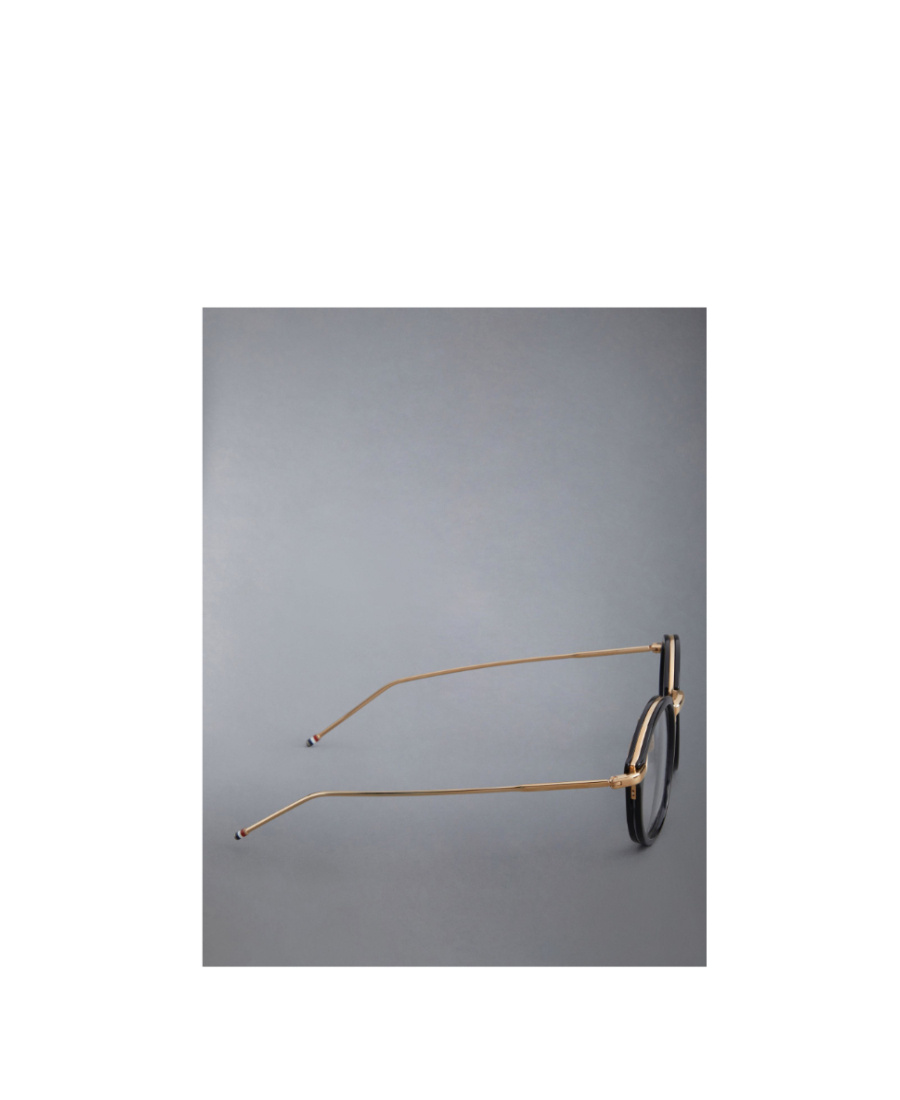 Thom Browne Round-frame Glasses In Black