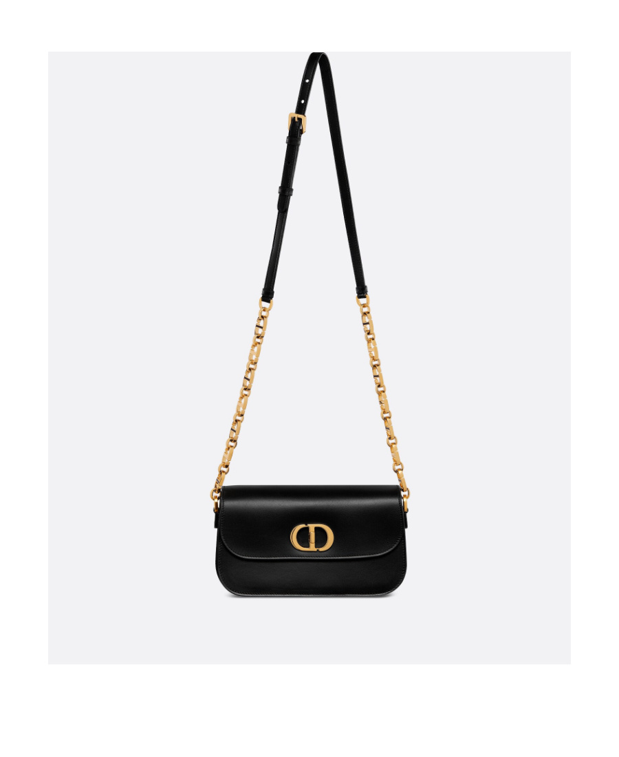Dior 30 Montaigne Avenue Bag Leather In Black
