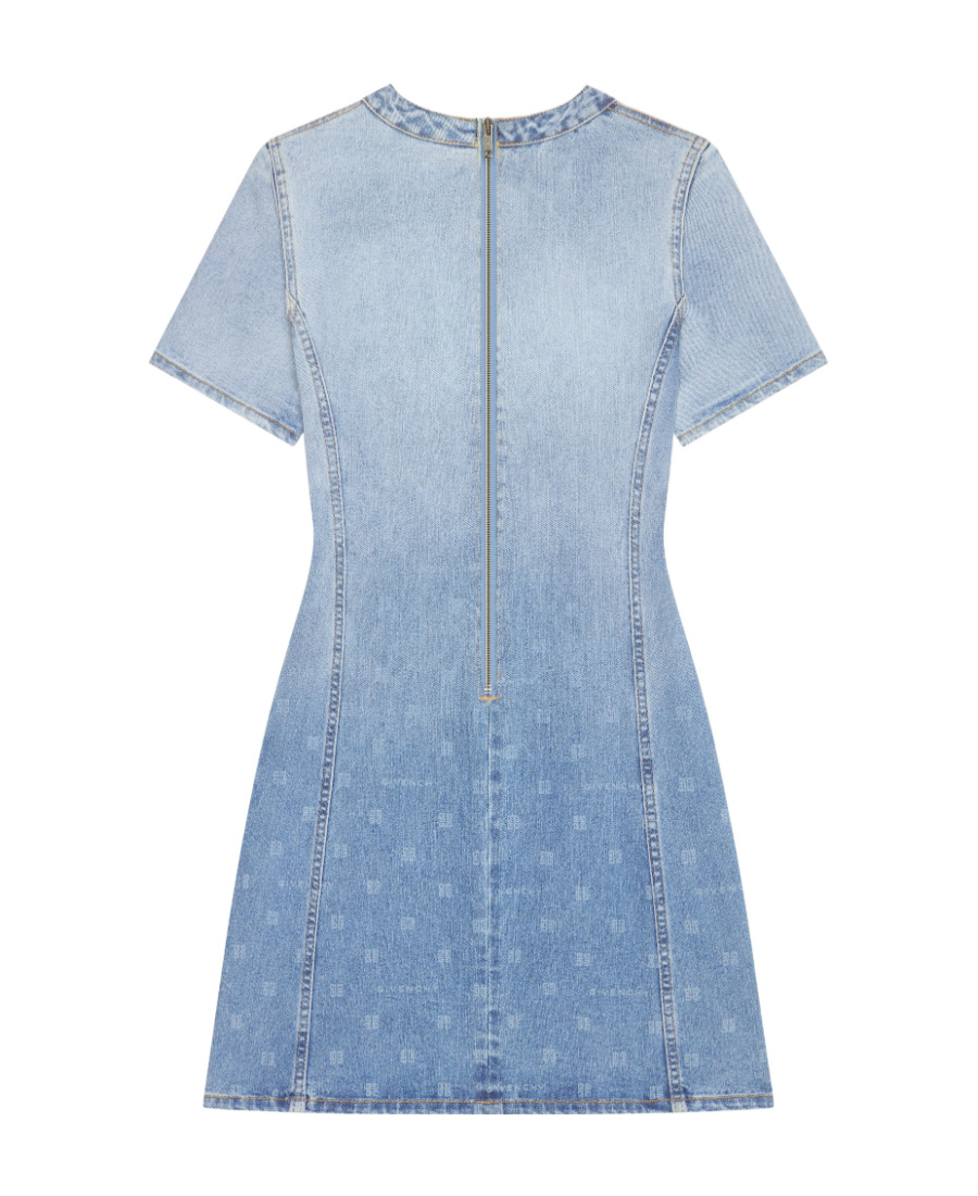 Givenchy Ombré-effect Denim Minidress In Blue