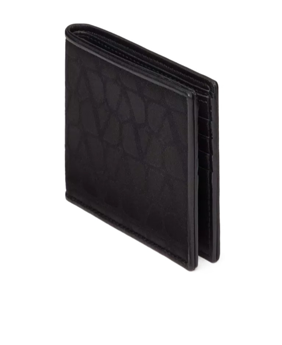 Valentino Toile Iconographe Bi-fold Wallet In Black