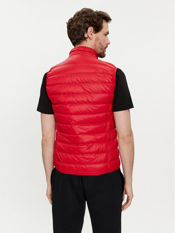 Ea7 Core Identity Puffer Gilet In Red
