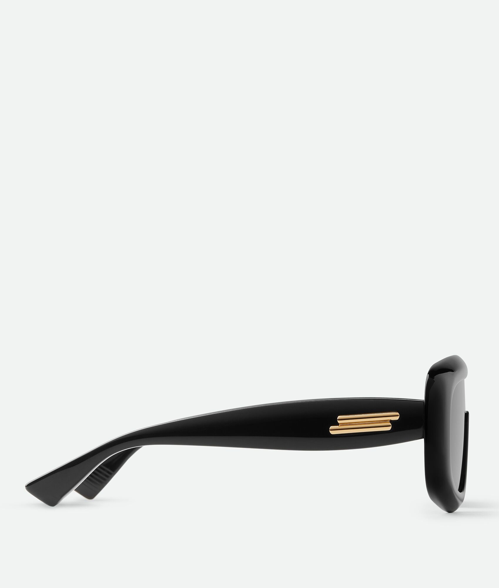 Bottega Veneta Logo Shield Sunglasses In Black