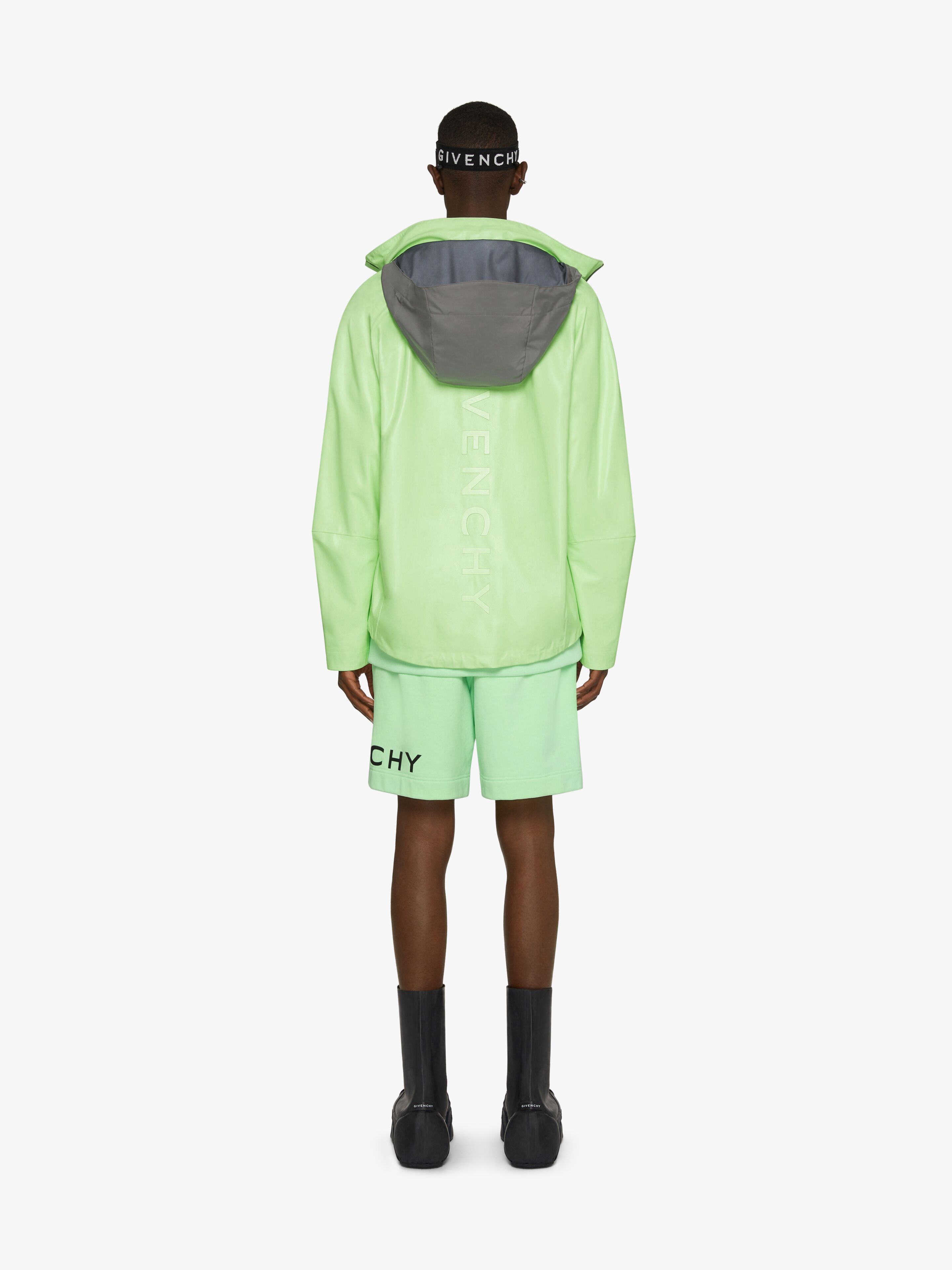 Givenchy Zipper Leather Jacket In Green