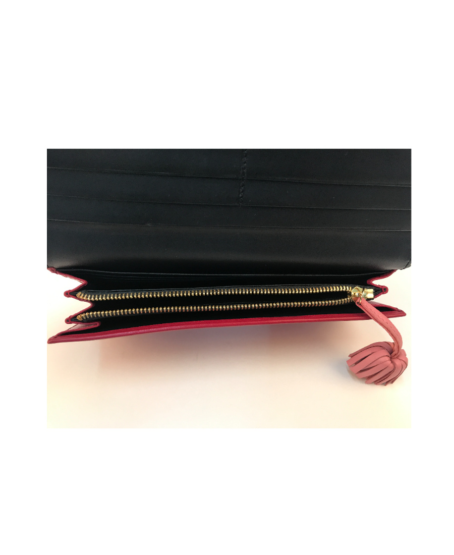 Loewe Zipper Wallet In Red