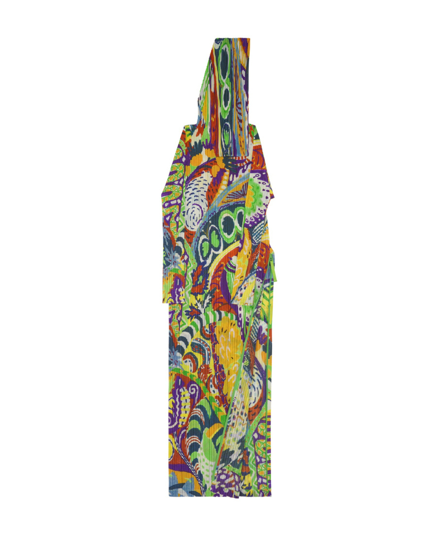 Shop Issey Miyake Snowrunner Plissé Midi Dress In Multicolor