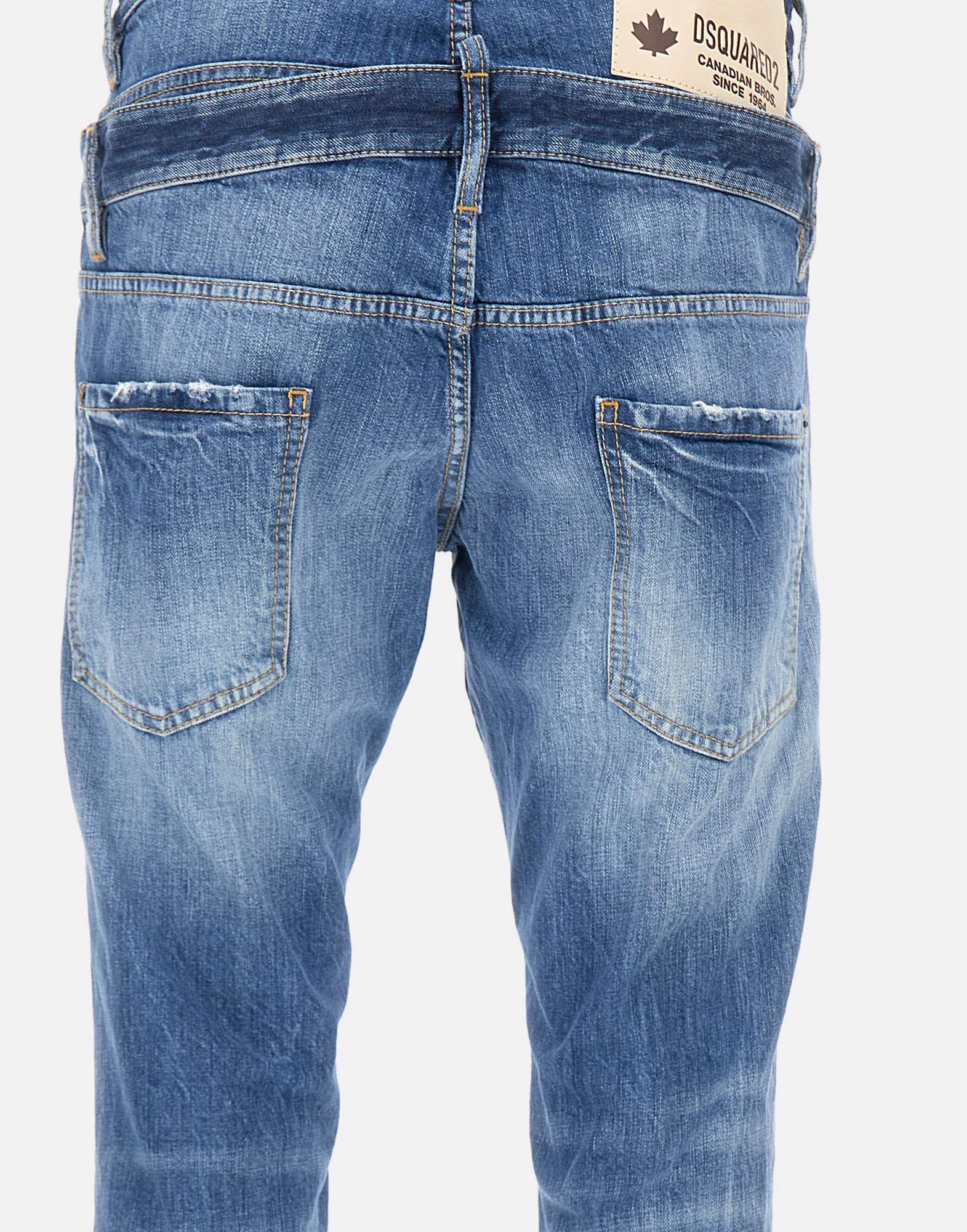 Shop Dsquared2 Layered Jeans In Blue